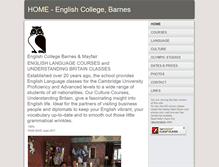 Tablet Screenshot of englishcollegebarnes.co.uk